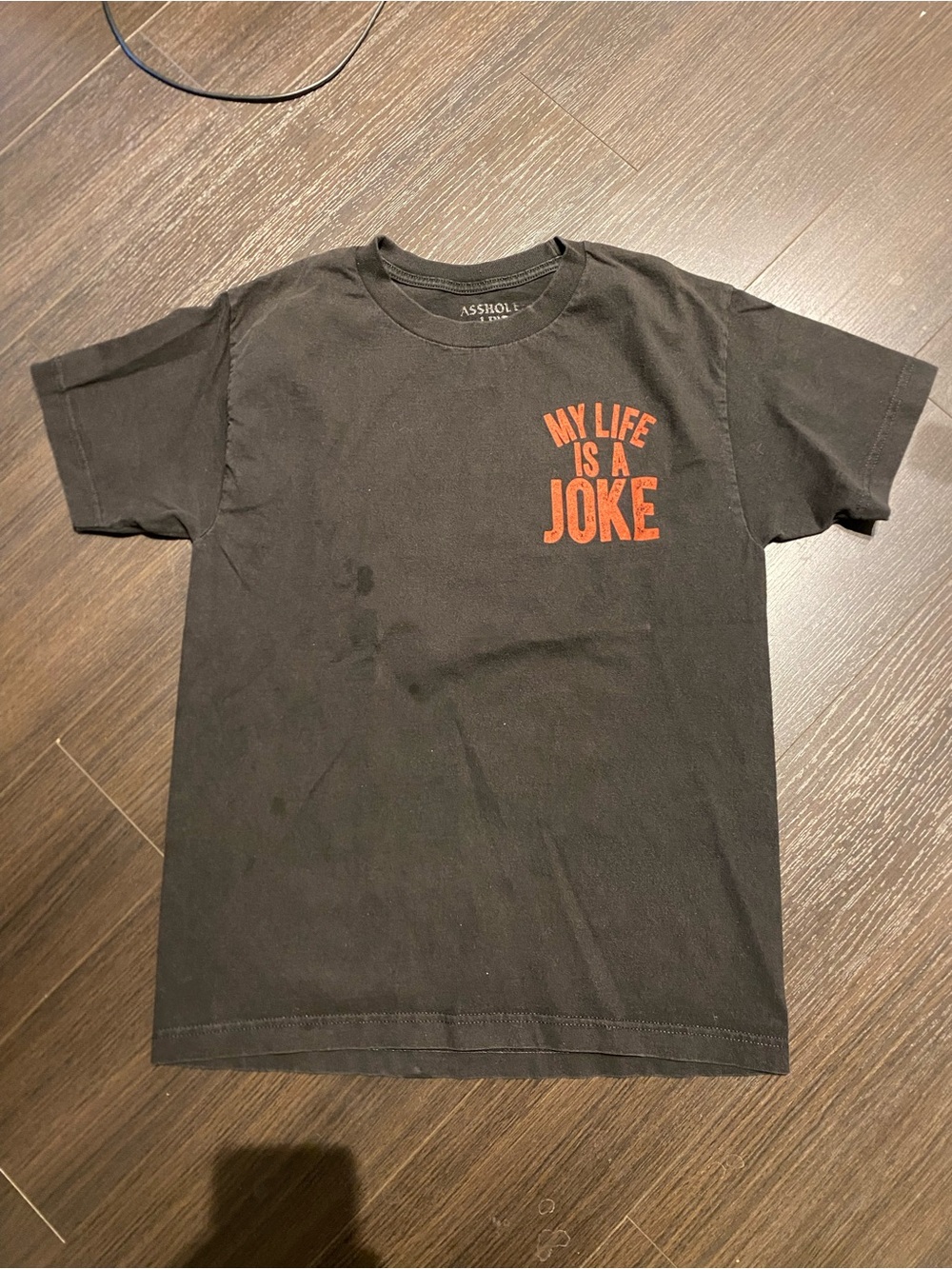 A******* Live Forever My Life Is A Joke Joker Black Mens Medium T Shirt